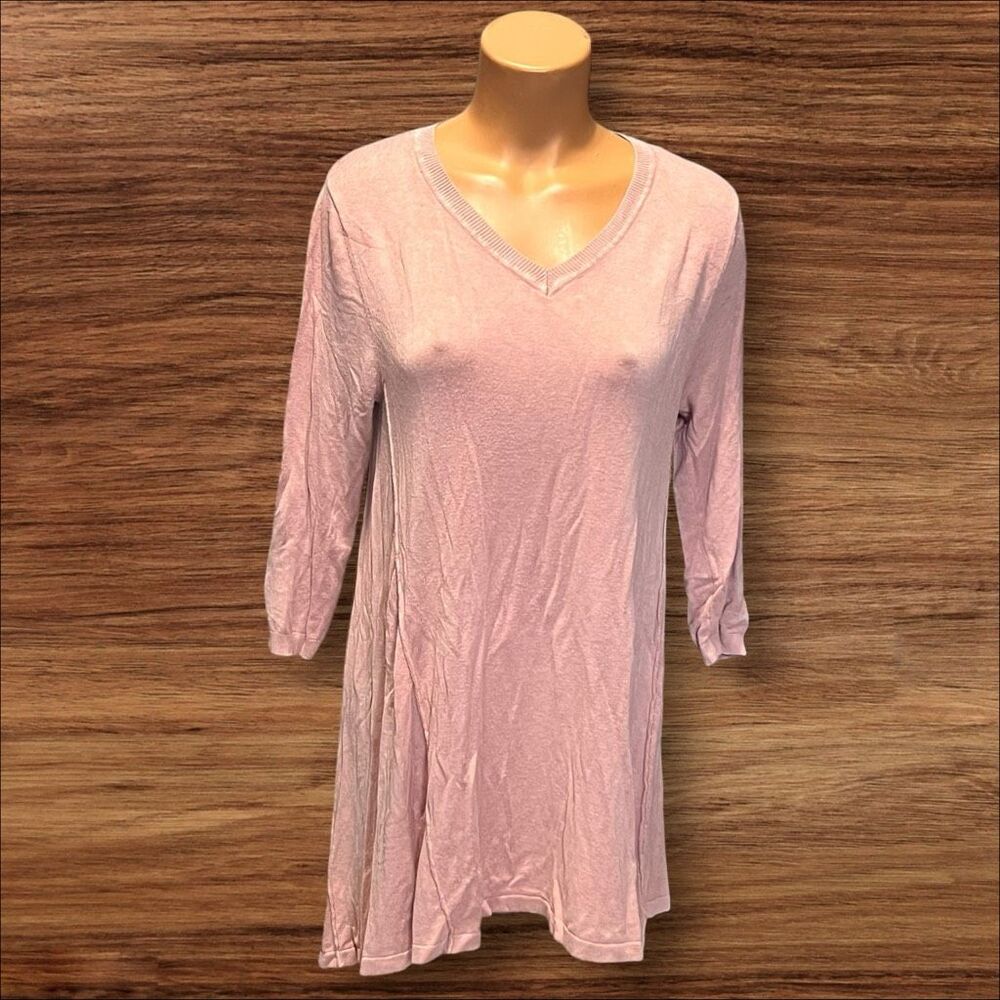 Survival UK Blush Pink V-Neck Long Sleeve Knit Tunic Women’s Large